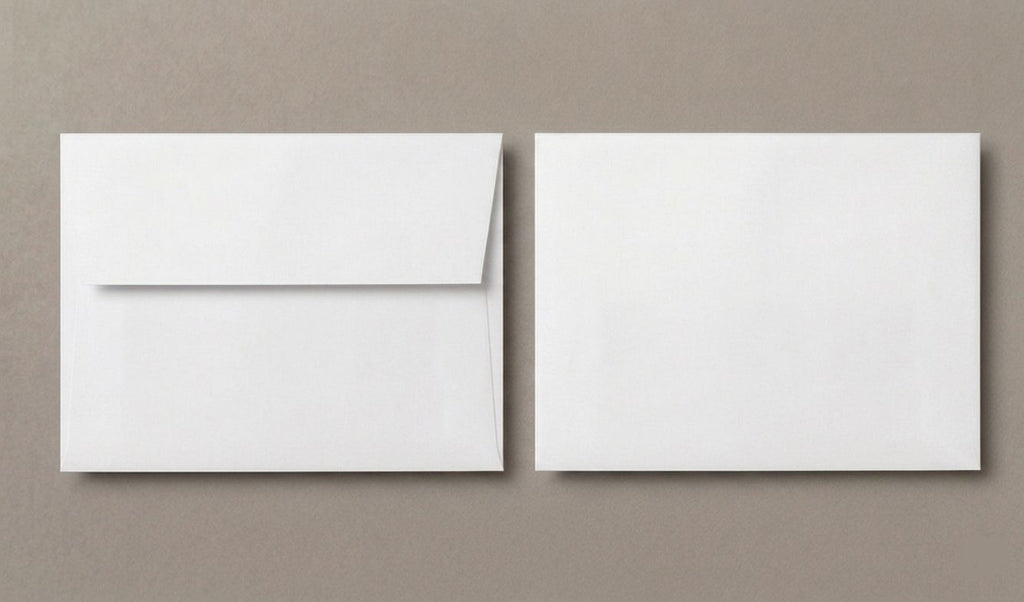 announcement envelope both sides, white invitation envelope
